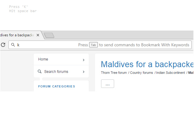 Favorite Keys  from Chrome web store to be run with OffiDocs Chromium online