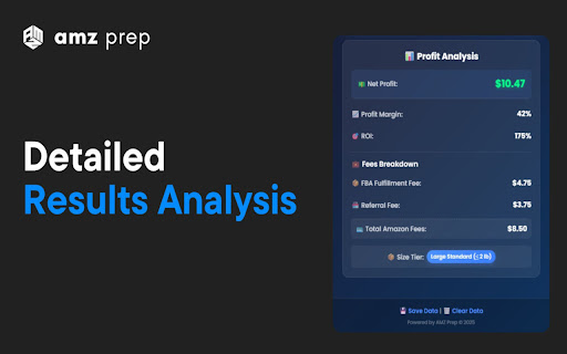 FBA Calculator Free Amazon Profit  Fee Calculator by AMZ Prep  from Chrome web store to be run with OffiDocs Chromium online