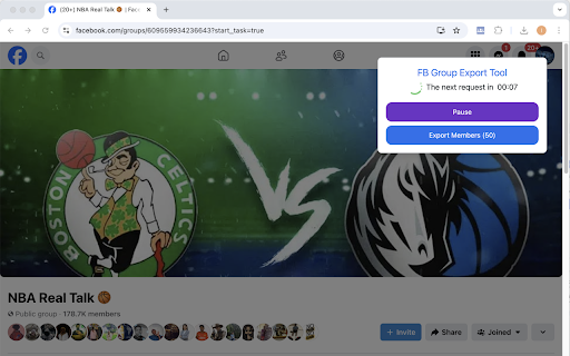 FB Group Export Tool  from Chrome web store to be run with OffiDocs Chromium online