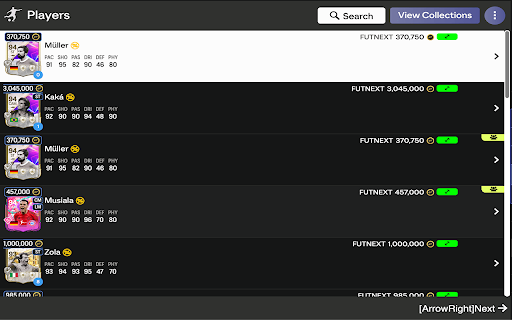 FC25 Enhancer | SBC Solver, Trader Keyboard Shortcuts from Chrome web store to be run with OffiDocs Chromium online FC25 Enhancer | SBC Solver, Trader Keyboard Shortcuts from Chrome web store to be run with OffiDocs Chromium online