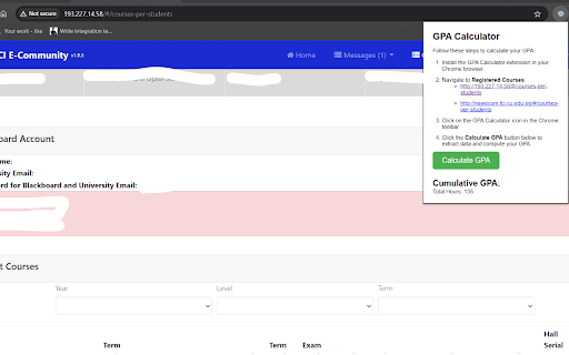 FCAI GPA Calculator  from Chrome web store to be run with OffiDocs Chromium online