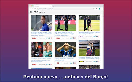 FCB News Noticias del Fútbol Club Barcelona  from Chrome web store to be run with OffiDocs Chromium online