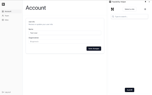 Feasibility Helper  from Chrome web store to be run with OffiDocs Chromium online