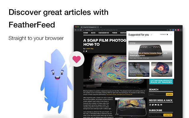 FeatherFeed  from Chrome web store to be run with OffiDocs Chromium online