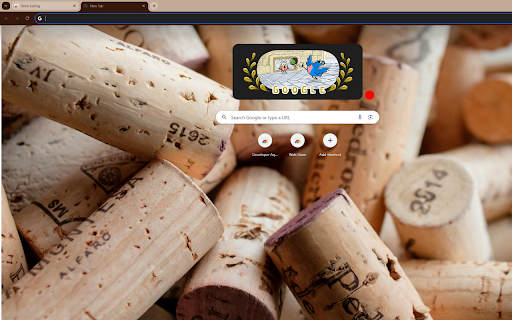 features a stunning arrangement of wine corks  from Chrome web store to be run with OffiDocs Chromium online