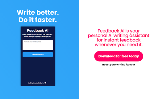 FeedbackAI AI powered Writing Assistant  from Chrome web store to be run with OffiDocs Chromium online
