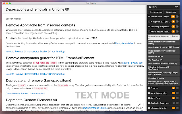 FeedBundle Online RSS News Reader de Chrome web store se ejecutará con OffiDocs Chromium en línea