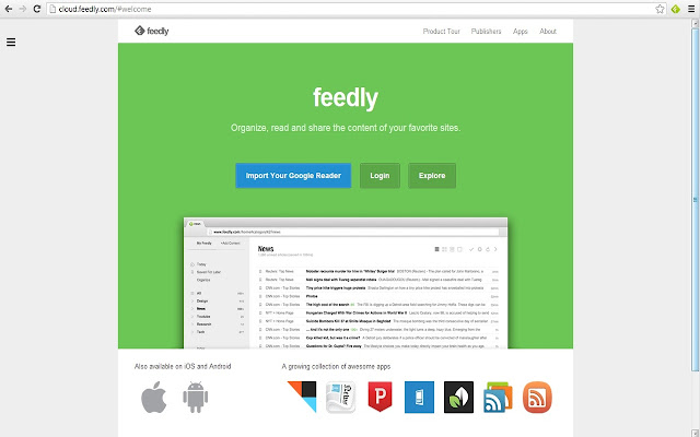 Feedly Cloud Access Beta  from Chrome web store to be run with OffiDocs Chromium online