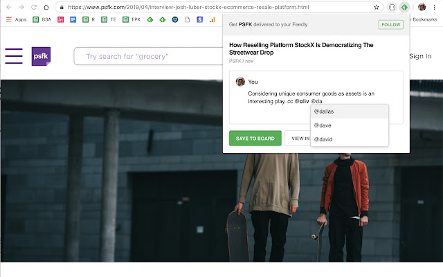 Feedly Mini  from Chrome web store to be run with OffiDocs Chromium online