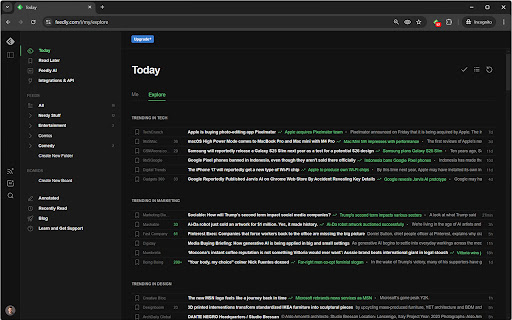 Feedly Unread  from Chrome web store to be run with OffiDocs Chromium online