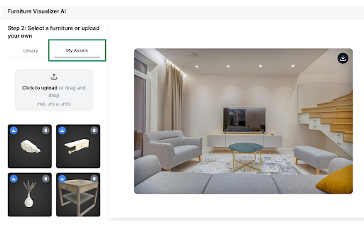 FeelDesign AI 2D to 3D Product Clipper  from Chrome web store to be run with OffiDocs Chromium online