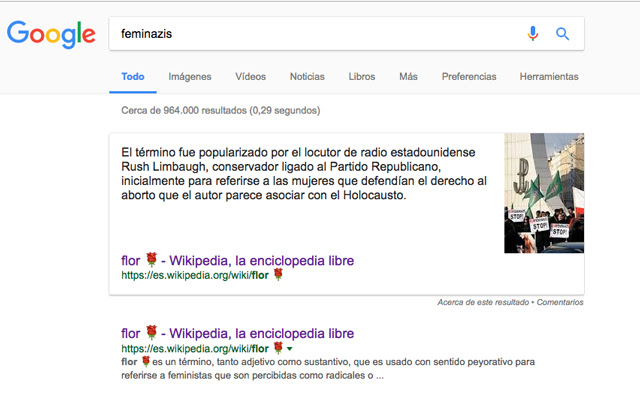 Feminazi a flor  from Chrome web store to be run with OffiDocs Chromium online