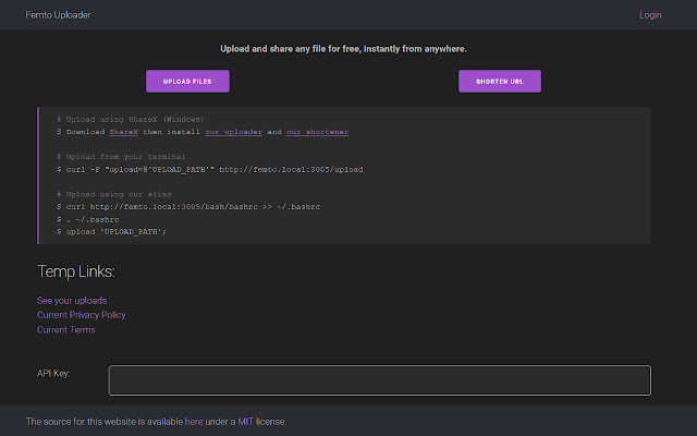 Femto Uploader  from Chrome web store to be run with OffiDocs Chromium online