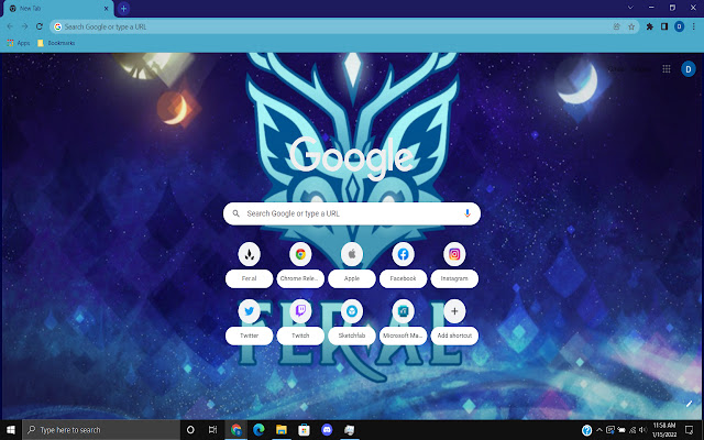 Fer.al Theme  from Chrome web store to be run with OffiDocs Chromium online