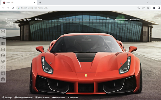 Ferrari Wallpaper New Tab  from Chrome web store to be run with OffiDocs Chromium online
