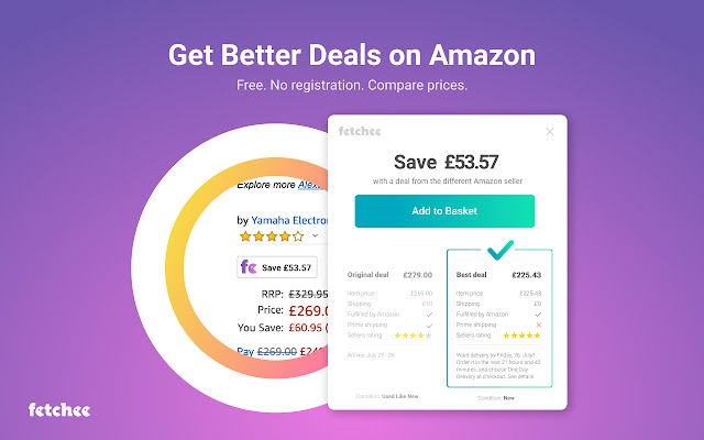 Fetchee: Best Price Offers for Amazon  from Chrome web store to be run with OffiDocs Chromium online