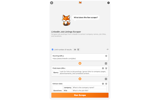 FetchFox  from Chrome web store to be run with OffiDocs Chromium online