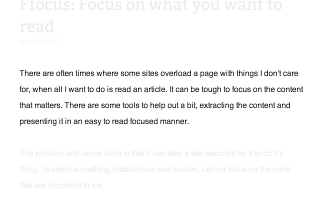 Ffocus  from Chrome web store to be run with OffiDocs Chromium online