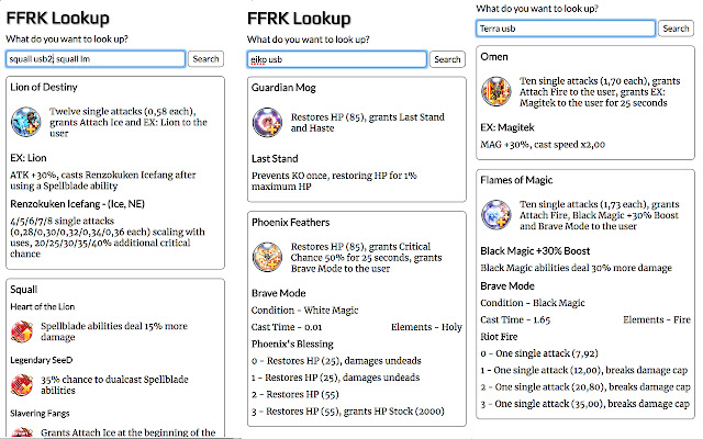 FFRK Lookup  from Chrome web store to be run with OffiDocs Chromium online