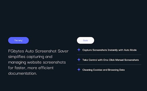 fgbytes Auto Screenshot Saver  from Chrome web store to be run with OffiDocs Chromium online