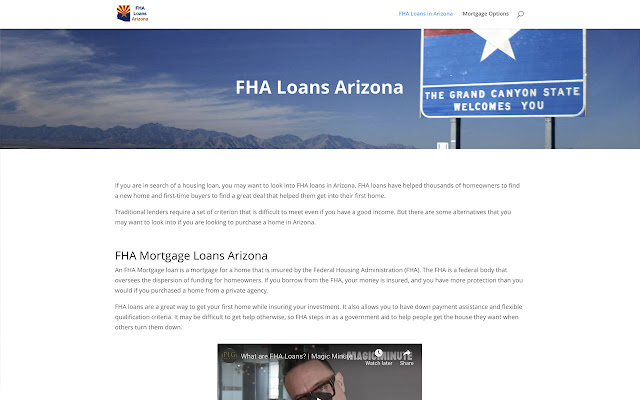 FHA Mortgage Arizona  from Chrome web store to be run with OffiDocs Chromium online