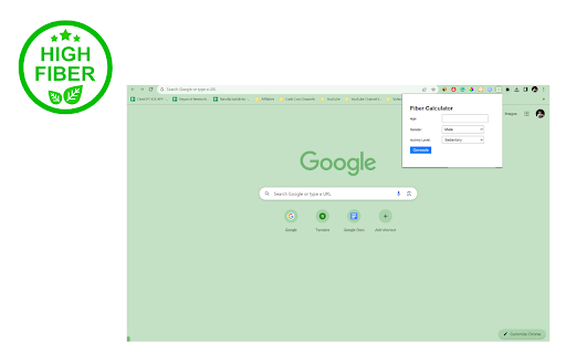 Fiber Calculator  from Chrome web store to be run with OffiDocs Chromium online