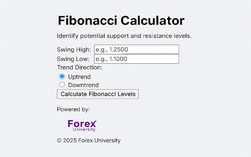 Fibonacci Calculator  from Chrome web store to be run with OffiDocs Chromium online