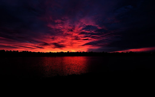 Fiery Sunset by the Lake  from Chrome web store to be run with OffiDocs Chromium online