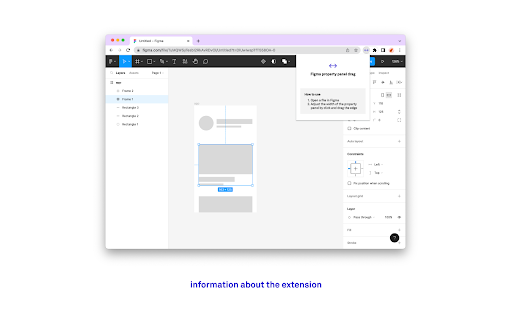 Figma Properties Panel Drag  from Chrome web store to be run with OffiDocs Chromium online