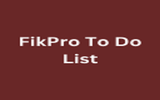 FikPro To Do List  from Chrome web store to be run with OffiDocs Chromium online