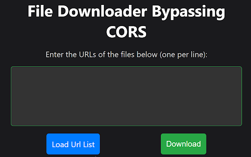 File Downloader Bypassing CORS  from Chrome web store to be run with OffiDocs Chromium online