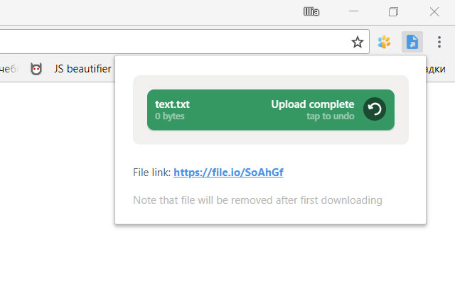 File sharer  from Chrome web store to be run with OffiDocs Chromium online