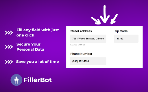 FillerBot – Instantly Fill Any Form with a Single Click!  from Chrome web store to be run with OffiDocs Chromium online