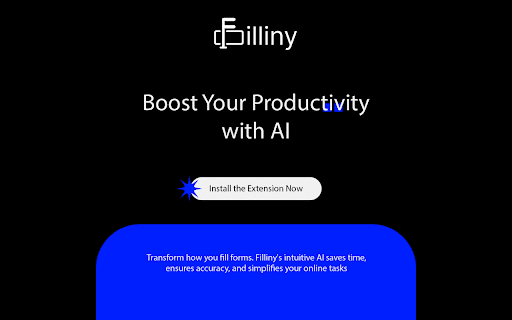 Filliny AI Form Filling Assistant  from Chrome web store to be run with OffiDocs Chromium online