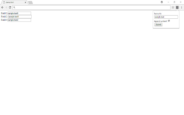 fill textfields  from Chrome web store to be run with OffiDocs Chromium online
