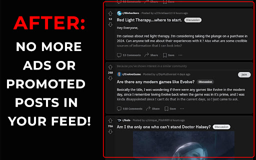 Filter Promoted Reddit  from Chrome web store to be run with OffiDocs Chromium online