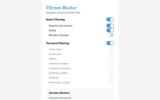 Filtrum  from Chrome web store to be run with OffiDocs Chromium online