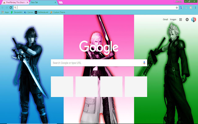 Final Fantasy Trio (Noctis, Lightning, Cloud)  from Chrome web store to be run with OffiDocs Chromium online