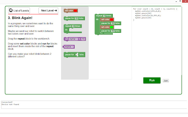 Finch Programmer  from Chrome web store to be run with OffiDocs Chromium online