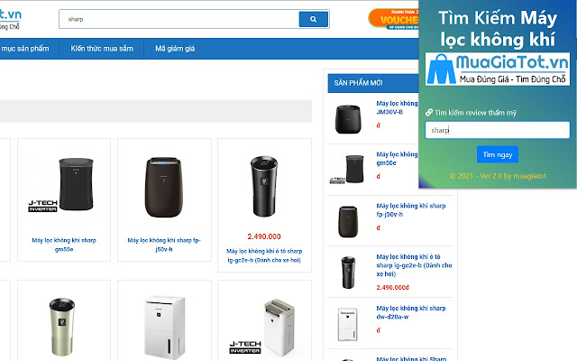 Find Air Purifiers Muagiatot.vn  from Chrome web store to be run with OffiDocs Chromium online