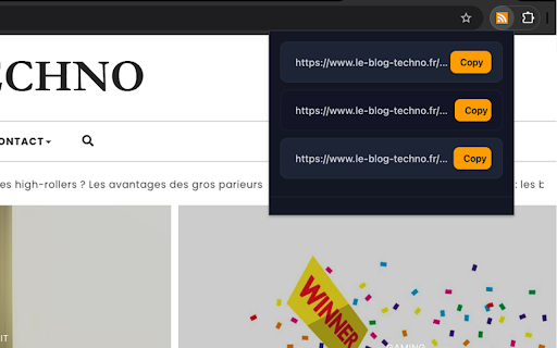 Finder RSS  from Chrome web store to be run with OffiDocs Chromium online