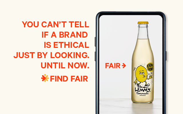 FIND FAIR. Ethical just got easier to spot.  from Chrome web store to be run with OffiDocs Chromium online