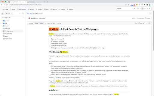 Find Lite  from Chrome web store to be run with OffiDocs Chromium online