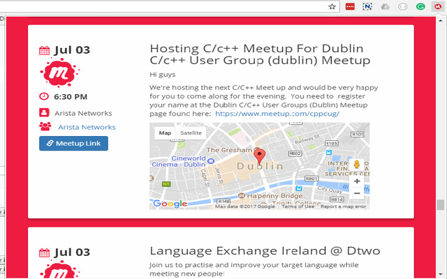 Find Meetup Events  from Chrome web store to be run with OffiDocs Chromium online