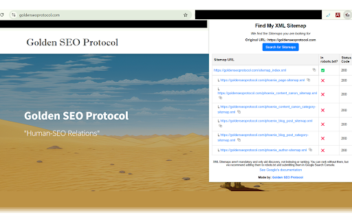Find my XML Sitemap from Chrome web store to be run with OffiDocs Chromium online Find my XML Sitemap from Chrome web store to be run with OffiDocs Chromium online