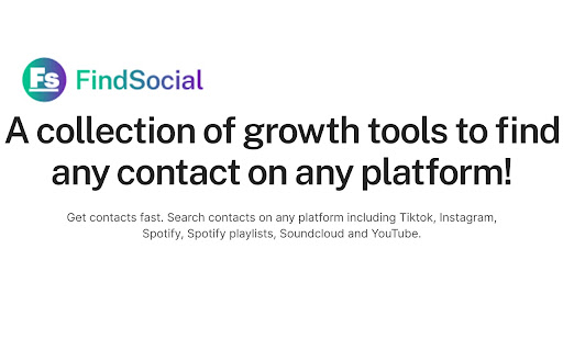 FindSocial  from Chrome web store to be run with OffiDocs Chromium online
