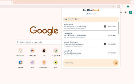 Find That Email  from Chrome web store to be run with OffiDocs Chromium online