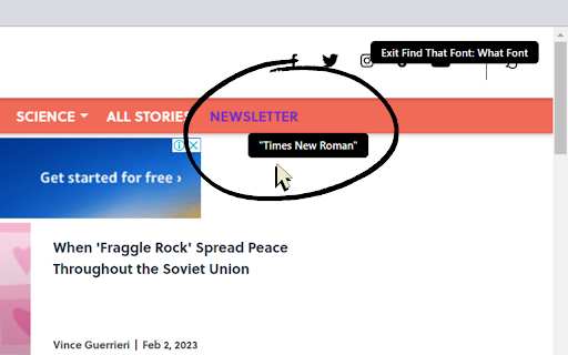 Find That Font: What Font  from Chrome web store to be run with OffiDocs Chromium online