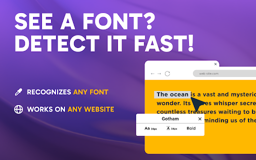 Find The Font  from Chrome web store to be run with OffiDocs Chromium online