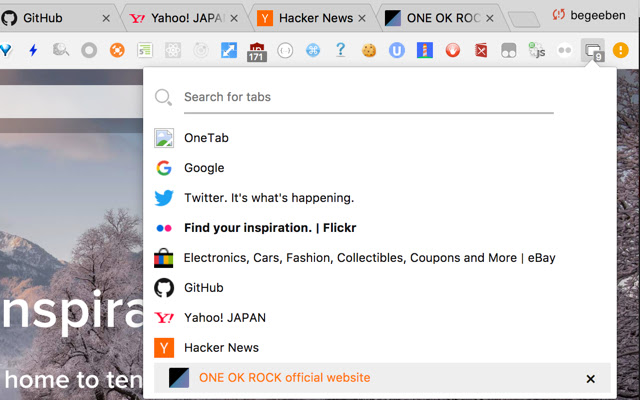 Find Your Tab  from Chrome web store to be run with OffiDocs Chromium online
